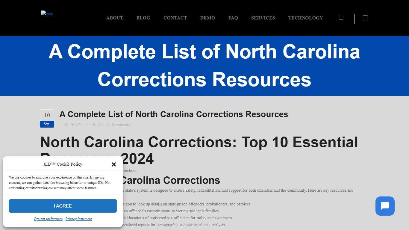 A Complete List of North Carolina Corrections Resources - JED™ PLatform